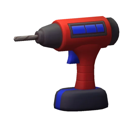 Taladro de juguete del juego, en 3D